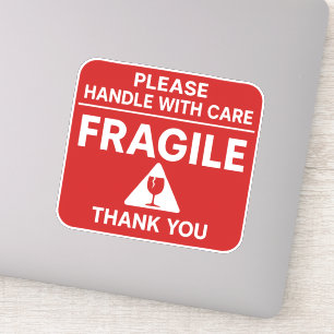 Fragiele Verpakking Met Zorg Verzendlabel Ontwerp Sticker