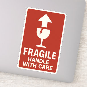 Fragiele Verpakking Verzorgd Afhandelen Label Ontw
