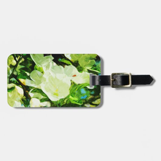 Fragift Spring Apple Abstracte bloesems Bagagelabel (Voorkant horizontaal)