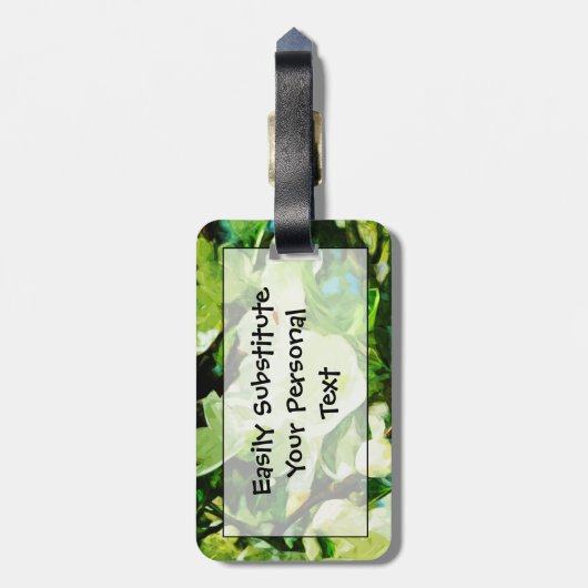 Fragift Spring Apple Abstracte bloesems Bagagelabel (Achterkant verticaal)