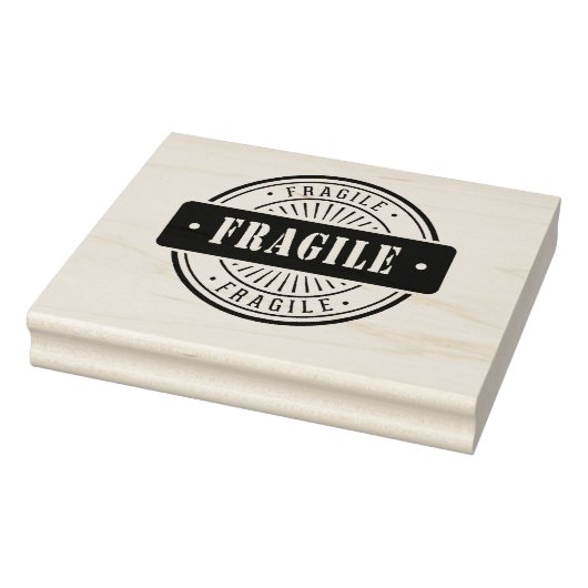 Fragile 4x5 rubberstempel (Stempel)