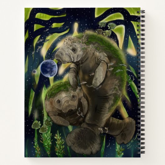 Fragile Balance Manatee sketchbook Notitieboek (Achterkant)