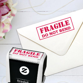 Fragile buig geen aangepaste omgezette tekst  zelfinktende stempel