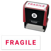 FRAGILE Business Self-Inking Stamp RED Zelfinktende Stempel (In situ)