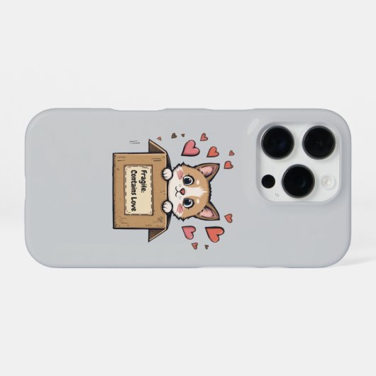 Fragile: Contains Love iPhone Hoesje (Achterkant horizontaal)