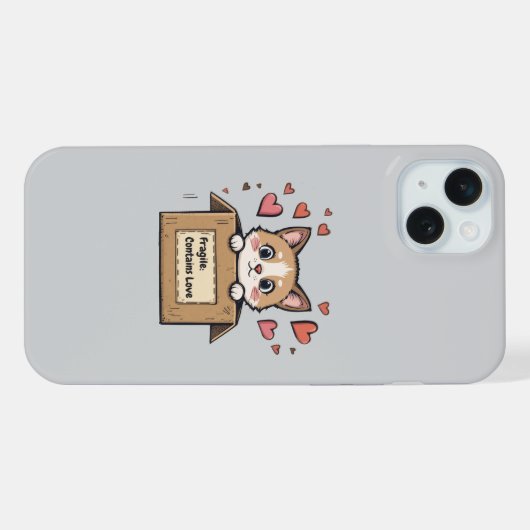 Fragile: Contains Love iPhone Hoesje (Achterkant horizontaal)