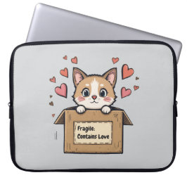 Fragile: Contains Love Laptop Sleeve