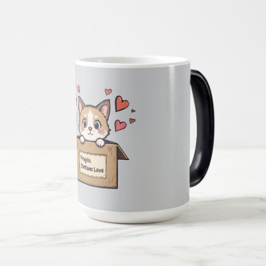Fragile: Contains Love Magische Mok (Voorkant rechts)