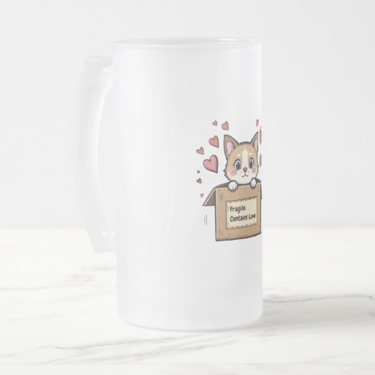Fragile: Contains Love Matglas Bierpul (Voorkant links)