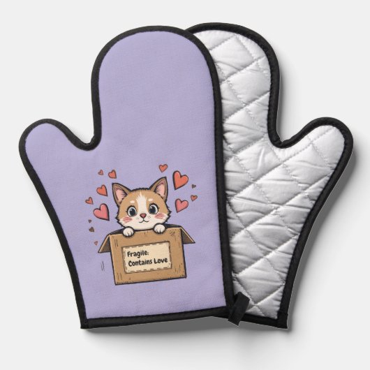 Fragile: Contains Love Ovenwant (Voorkant / Achterkant)