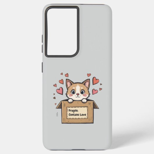 Fragile: Contains Love Samsung Galaxy Hoesje (Achterkant)