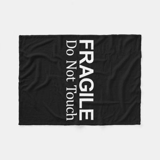 Fragile - Do Not Touch - Fleece Deken (Voorkant (Horizontaal))