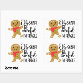 Fragile Gingersnap Rechthoekige Sticker (Vel)