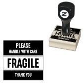 Fragile handgreep met waarschuwing rubberstempel (Gestempeld)