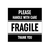 Fragile handgreep met waarschuwing rubberstempel (Afrduk)