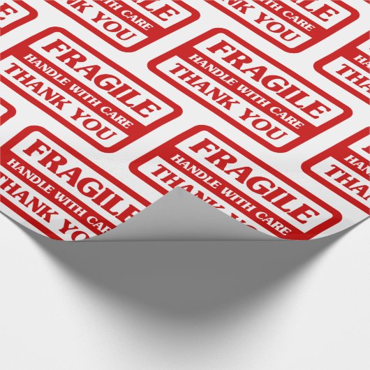 Fragile handgreep met zorg cadeaupapier (Hoek)