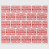 Fragile handgreep met zorg cadeaupapier (Vlak)