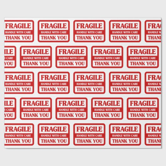 Fragile handgreep met zorg cadeaupapier (Vlak)