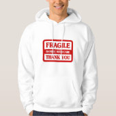 Fragile handgreep met zorg hoodie (Voorkant)