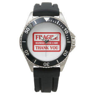 Fragile handgreep met zorg horloge