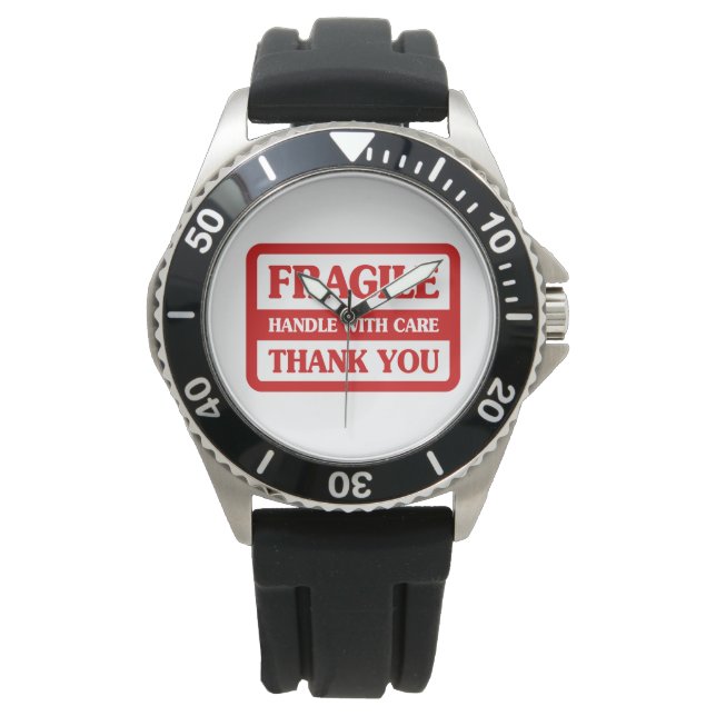 Fragile handgreep met zorg horloge (Voorkant)