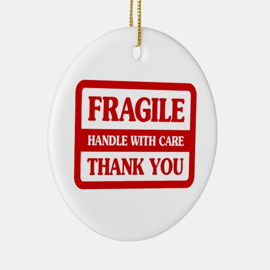 Fragile handgreep met zorg keramisch ornament (Rechts)