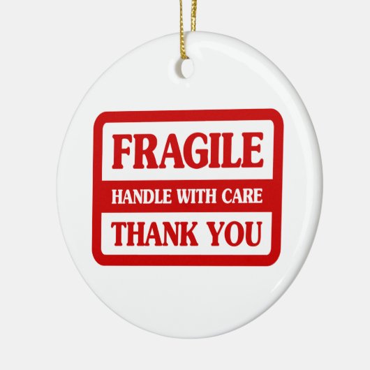 Fragile handgreep met zorg keramisch ornament (Links)