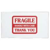 Fragile handgreep met zorg kussensloop (Voorkant-Links)