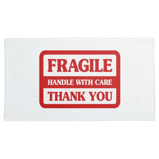 Fragile handgreep met zorg kussensloop (Voorkant-Rechts)