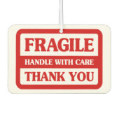 Fragile handgreep met zorg luchtverfrisser (Voorkant)