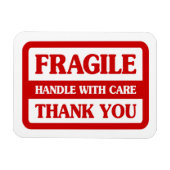 Fragile handgreep met zorg magneet (Horizontaal)