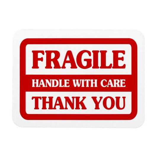 Fragile handgreep met zorg magneet (Horizontaal)