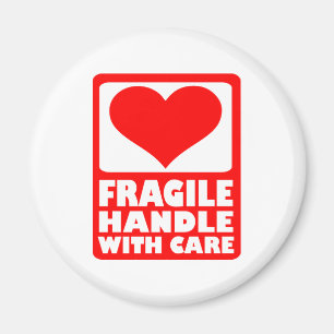 Fragile handgreep met zorg magneet
