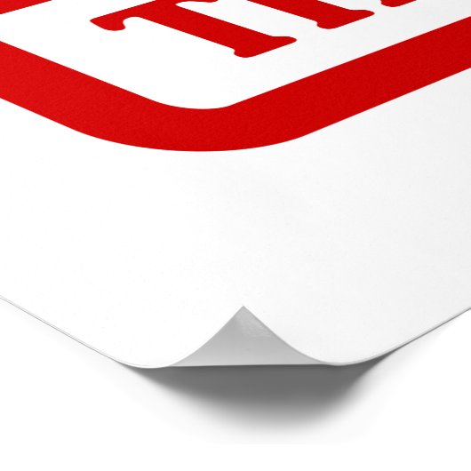 Fragile handgreep met zorg poster (Hoek)