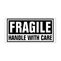 Fragile handgreep met zorg