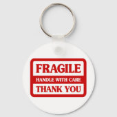 Fragile handgreep met zorg sleutelhanger (Voorkant)