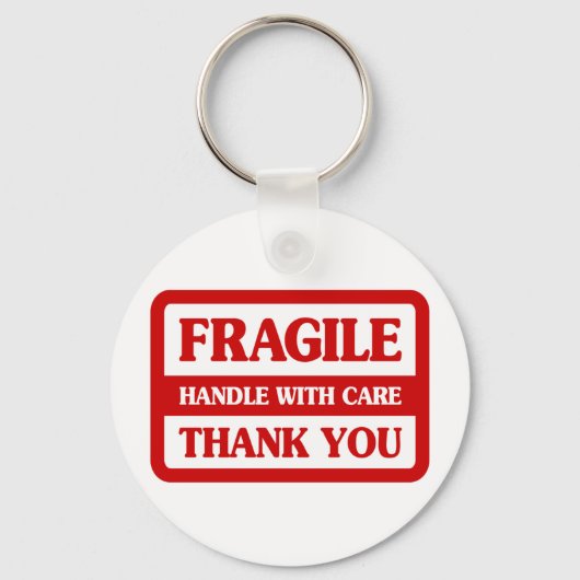 Fragile handgreep met zorg sleutelhanger (Voorkant)