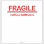 Fragile handgreep met zorg sticker (Vel)