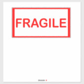 Fragile handgreep met zorg sticker (Vel)