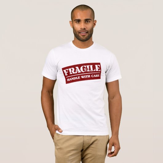 Fragile handgreep met zorg t-shirt (Voorkant volledig)