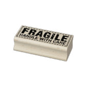 Fragile handgreep met zorg, verpakking rubberstempel (Stempel)