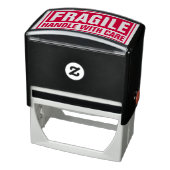 Fragile handgreep met zorg zelfinktende stempel (Product)