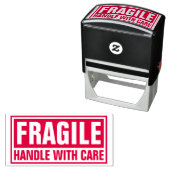 Fragile handgreep met zorg zelfinktende stempel (In situ)
