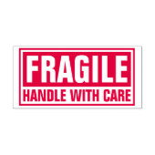 Fragile handgreep met zorg zelfinktende stempel (Design)