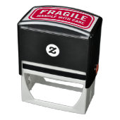 Fragile handgreep met zorg zelfinktende stempel (Product)