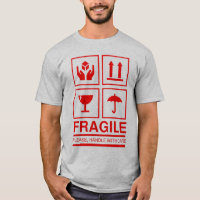 Fragile handgreep met zorgsymbool