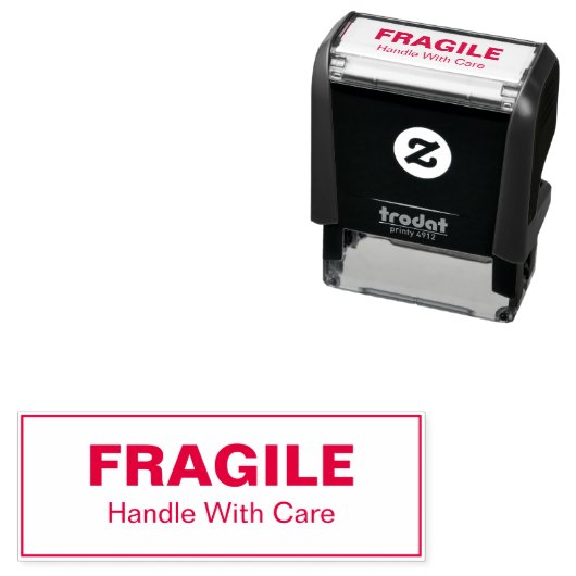 Fragile Handle with Care Business Template Zelfinktende Stempel (In situ)