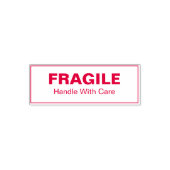 Fragile Handle with Care Business Template Zelfinktende Stempel (Design)