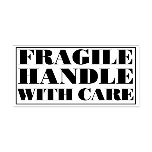 FRAGILE Handle With Care Fragile Parcel Delivery Rubberstempel (Afrduk)
