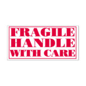 FRAGILE Handle With Care Fragile Parcel Delivery Zelfinktende Stempel (Design)